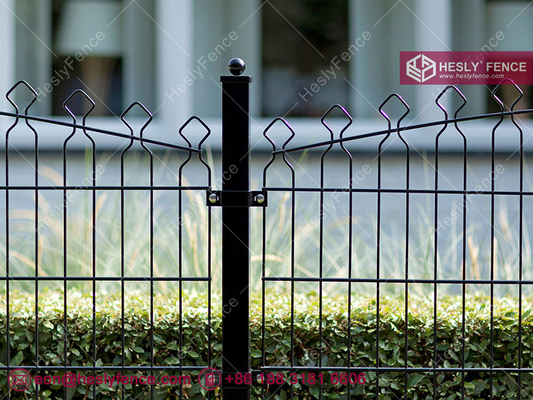 China Decorative double wire mesh fence | 868 rigid mesh panel | Decfor mesh fencing | 60X200mm hole | 60X60 SHS post - HESLY supplier