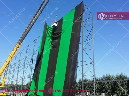 China HDPE Fabric Wind Break Barrier for sale | 400g/m2 | Green | Dust Control Net | China Wind Barrier Fence Supplier supplier