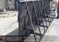 Black Color Aluminium Stage Barrier | Powder Coated Concert Barrier | Mojo Stage Barrier