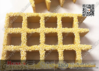 38X38mm Yellow Color Molded Fiberglass Grating | USCG Certificated