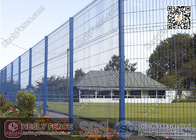 2.0m height X 2.5m Width  Welded Wire Security Mesh Fencing Panels with Green Color PVC coated
