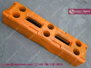 Temporary Fence Recycled Rubber Feet | Visible Orange | OD32mm hole | HeslyFence-China