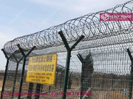 HESLY Airport Perimeter Fence | Concertina Razor Wire | 3m high | Y-shaped Post | HeslyFence China Factory