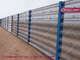steel wind break panels | 1.5mm thick | 300mm width | single peak | 30% opening area | Blue | HeslyFence- China Factory supplier